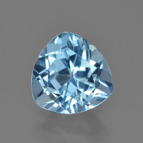 Azul medio Topacio Gema - 3.2ct Forma trillón (ID: 414229)