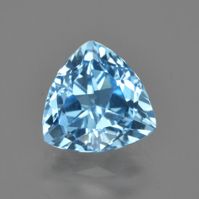 Blau Topas Edelstein - 2.7ct Trillantschliff (ID: 414236)