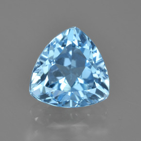 Sky Blue Topaz Gem - 2.9ct Trillion Facet (ID: 414239)