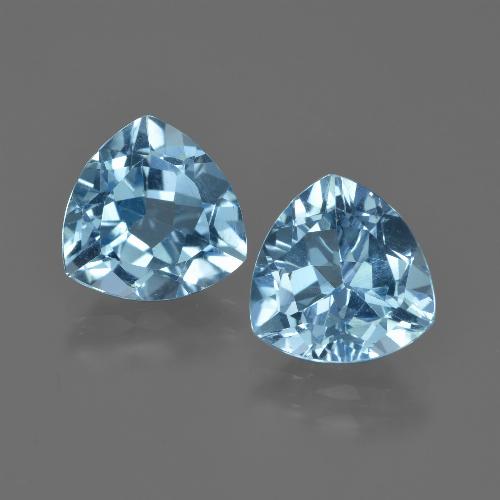 Swiss Blue Topaz Gem - 2.8ct Trillion Facet (ID: 414256)