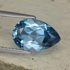 3.9ct Pear Facet Rich Blue Topaz Gem for sale 3.9ct Pear Facet Rich Blue Topaz Gem (ID: 414605)