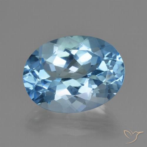 20.49ct Natural Swiss Blue Topaz, Oval, VVS