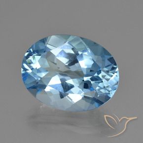 20.49 ct Blue Topaz Stone, Natural Topaz in Oval Facet Shape for Sale