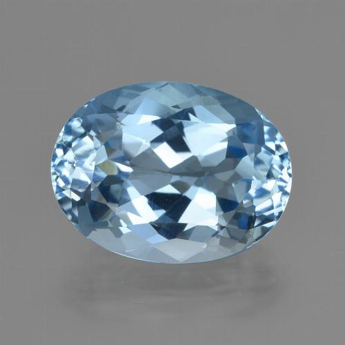 Deep Maya Blue Топаз Камень - 23.5ct Фасетный Овал (ID: 414912)