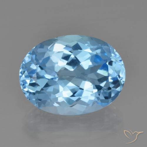 23.58ct Natural Swiss Blue Topaz, Oval, VVS
