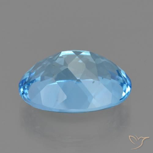 Topaz Gemstone in 20 x 15 mm (calibrated) Size for Sale, Topaz Stone in Swiss Blue Color