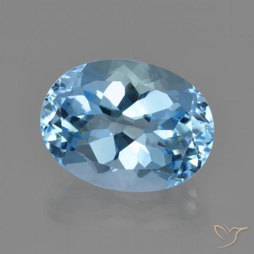 21.58ct Natural Sky Blue Topaz, Oval, VVS