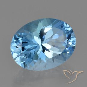 21.97 ct Blue Topaz Stone, Natural Topaz in Oval Facet Shape for Sale