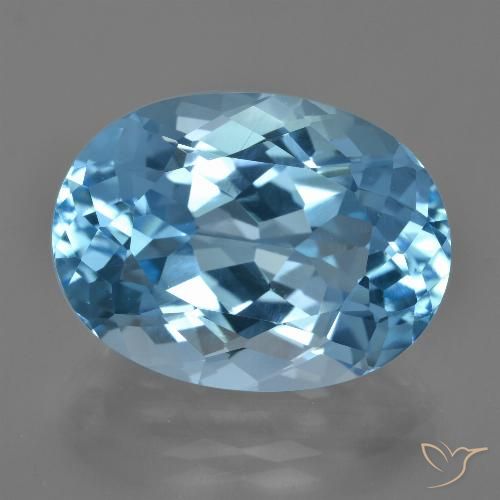 23.33ct Natural Swiss Blue Topaz, Oval, VVS