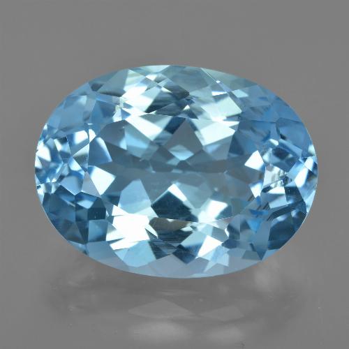 Medium Blue Topaz Gem - 22.8ct Oval Facet (ID: 415377)