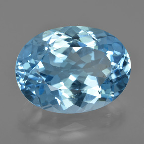22.82 ct Blue Topaz Stone, Natural Topaz in Oval Facet Shape for Sale