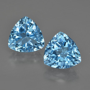 Swiss Blue Topas Edelstein - 3.7ct Trillantschliff (ID: 416088)