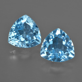 Blu elettrico Topazio Gem - 3.7ct Sfaccettatura trilliant (ID: 416540)