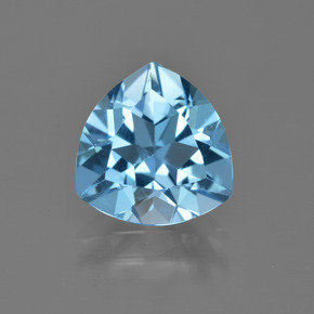 Medium Blue Топаз Камень - 3.5ct Огранка Триллион Фасетная (ID: 417120)