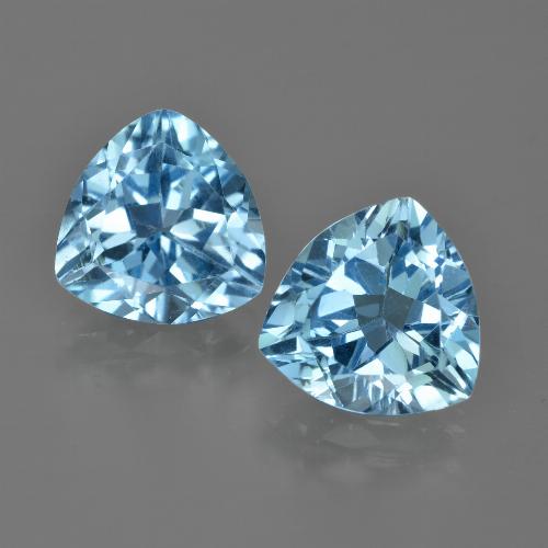 Sky Blue Topaz Gem - 3.7ct Trillion Facet (ID: 417469)