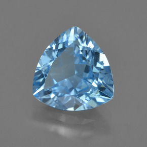 3.53 ct Blue Topaz Stone, Natural Topaz in Trillion Facet Shape for Sale