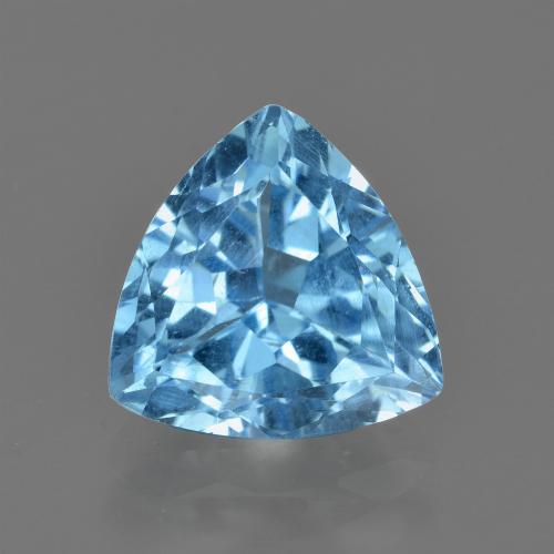 Swiss Blue Topaz Gem - 3.8ct Trillion Facet (ID: 417691)