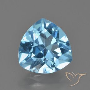 3.29 ct Blue Topaz Stone, Natural Topaz in Trillion Facet Shape for Sale