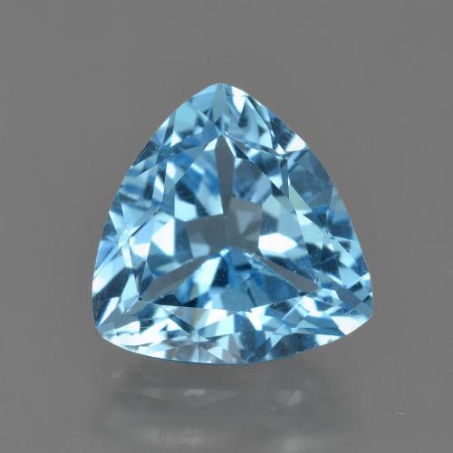 Swiss Blue Topaz Gem - 3.4ct Trillion Facet (ID: 417697)