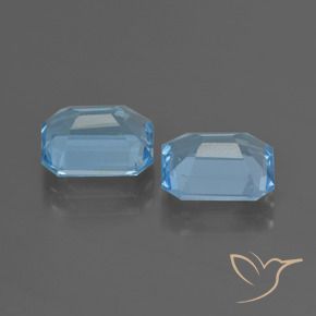 Topaz Gemstones in 9 x 7 mm (calibrated) Size for Sale, Topaz Stones in Swiss Blue Color
