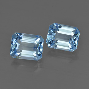 5.79 ctw Blue Topaz Stones, Natural Topaz in Octagon Facet Shape for Sale