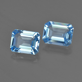 4.80 ctw Blue Topaz Stones, Natural Topaz in Octagon Facet Shape for Sale