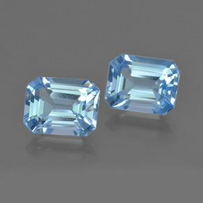 5.15 ctw Blue Topaz Stones, Natural Topaz in Octagon Facet Shape for Sale
