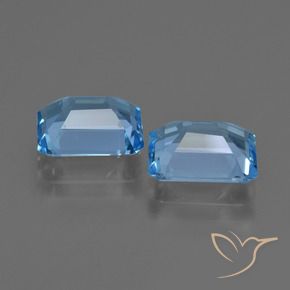 Topaz Gemstones in 9 x 7 mm (calibrated) Size for Sale, Topaz Stones in Swiss Blue Color