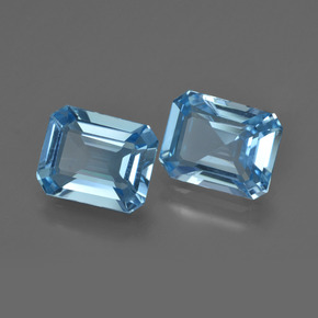 4.26 ctw Blue Topaz Stones, Natural Topaz in Octagon Facet Shape for Sale