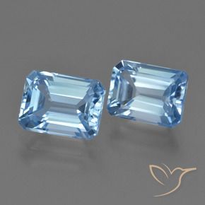 5.01 ctw Blue Topaz Stones, Natural Topaz in Octagon Facet Shape for Sale