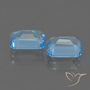 Topaz Gemstones in 9 x 7 mm (calibrated) Size for Sale, Topaz Stones in Swiss Blue Color