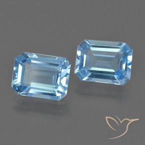 4.87 ctw Blue Topaz Stones, Natural Topaz in Octagon Facet Shape for Sale