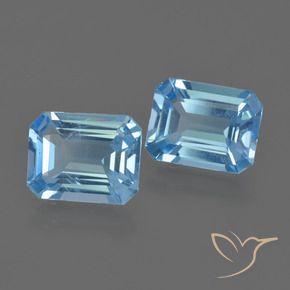 4.75 ctw Blue Topaz Stones, Natural Topaz in Octagon Facet Shape for Sale