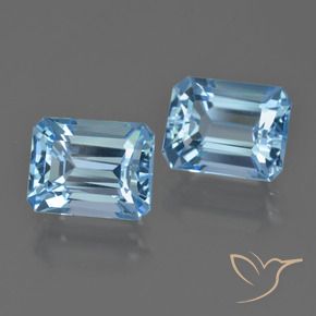 6.26 ctw Blue Topaz Stones, Natural Topaz in Octagon Facet Shape for Sale