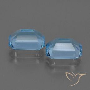 Topaz Gemstones in 9 x 7 mm (calibrated) Size for Sale, Topaz Stones in Swiss Blue Color
