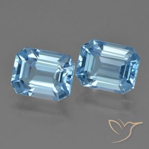 5.73 ctw Blue Topaz Stones, Natural Topaz in Octagon Facet Shape for Sale