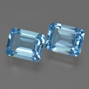 5.53 ctw Blue Topaz Stones, Natural Topaz in Octagon Facet Shape for Sale