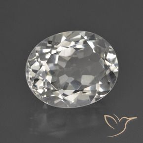4.87 ct White Topaz Stone, Natural Topaz in Oval Facet Shape for Sale
