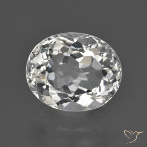 5.15ct Natural Warm White Topaz, Oval, VS