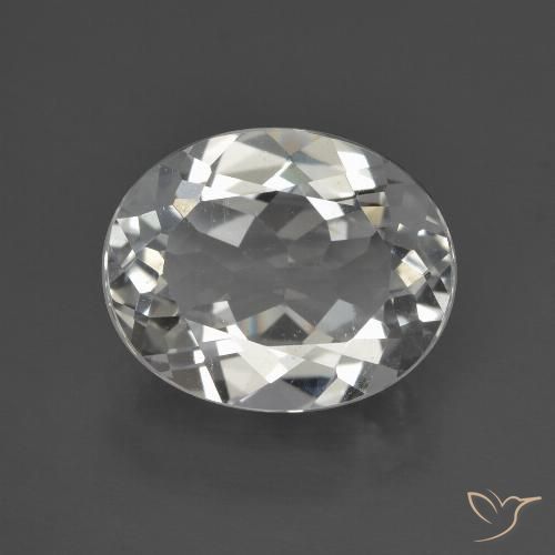 3.85ct Natural Warm White Topaz, Oval, VS