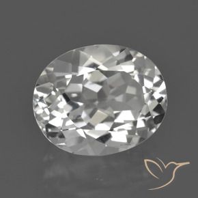 4.93 ct White Topaz Stone, Natural Topaz in Oval Facet Shape for Sale