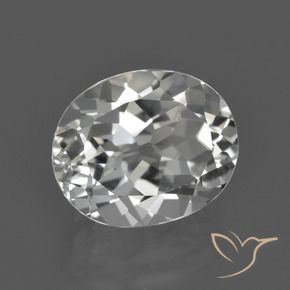 4.86 ct White Topaz Stone, Natural Topaz in Oval Facet Shape for Sale