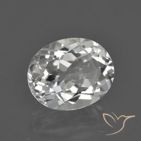 4.79 ct White Topaz Stone, Natural Topaz in Oval Facet Shape for Sale