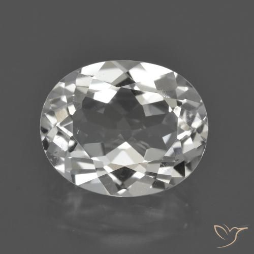 4.58ct Natural Clear White Topaz, Oval, VS