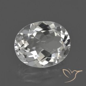 4.58 ct White Topaz Stone, Natural Topaz in Oval Facet Shape for Sale