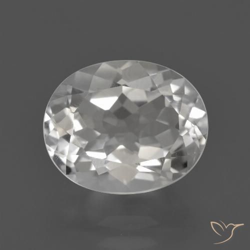 3.50ct Natural White Topaz, Oval, VS