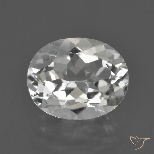 4.88ct Natural White Topaz, Oval, VVS-VS