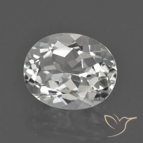 4.88 ct White Topaz Stone, Natural Topaz in Oval Facet Shape for Sale