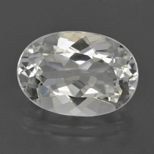 13.8 x 9.7mm Oval White Topaz from Brazil, Weight of 6.79ct, Natural untreated Gemstone in VVS Clarity, 1pc Oval Facet Topaz - Color: Warm White, Mohs Hardness of 8 suitable for daily wear jewelry, Golden Stone, Photo A