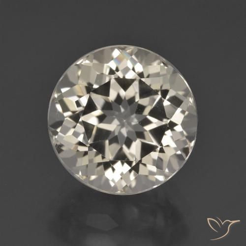 Warm White Topaz Gem - 5.5ct Round Facet (ID: 422413)